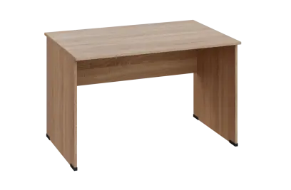 EPL 28 - 12 stůl kancelářský, dřevěná podnož, deska 25 mm, široký 1200 mm, dub bardolino